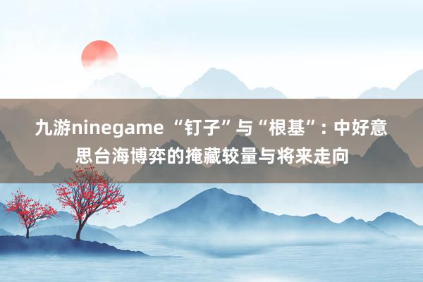 九游ninegame “钉子”与“根基”: 中好意思台海博弈的掩藏较量与将来走向