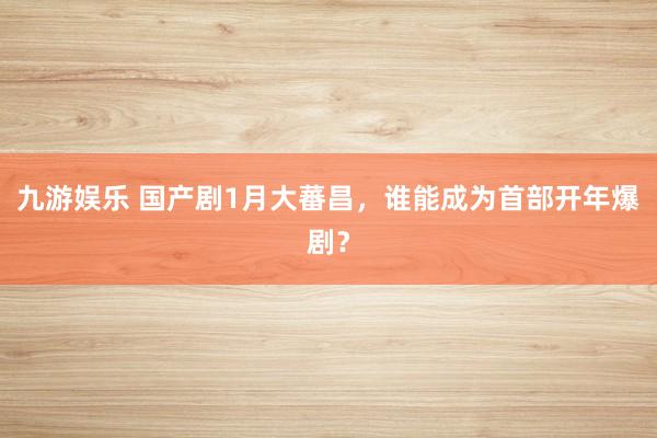 九游娱乐 国产剧1月大蕃昌，谁能成为首部开年爆剧？
